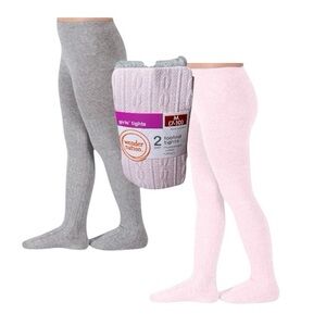 Wonder Nation Cable Ribbed And Flat Footed Tights